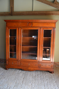 Antieke mahonie kast, antieke boekenkast, antieke servieskast, antieke bibliotheekkast, antieke winkelkast, antieke uitneembare kast, antieke Hollandse kast, antieke met facet geslepen glas in de drie deuren. Antieke driedeurs kast, antieke opbergkast.
