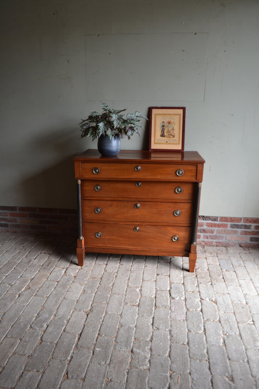 Antieke mahonie houten Empire ladekast.