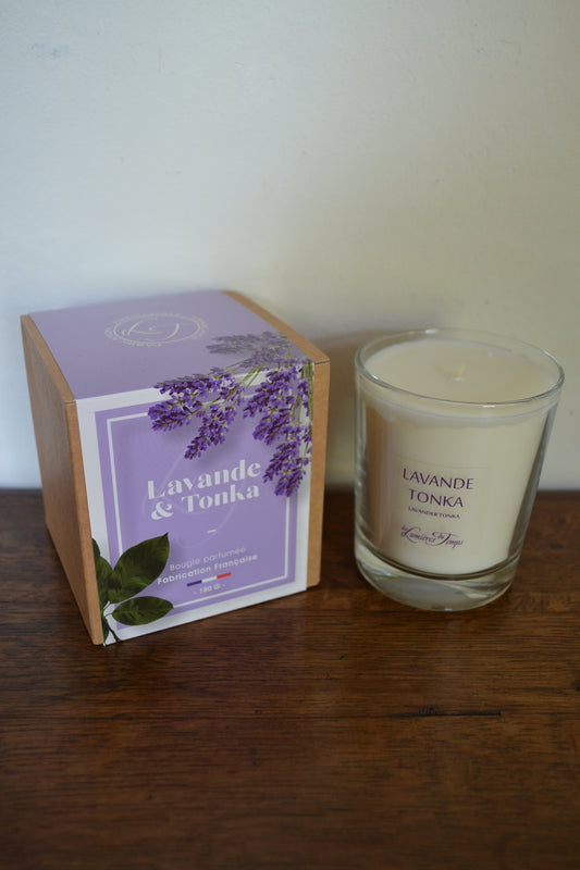 100% natuurlijke geurkaars lavendel / vanille